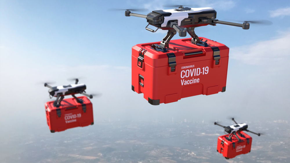 Drones delivering Covid-19 vaccines