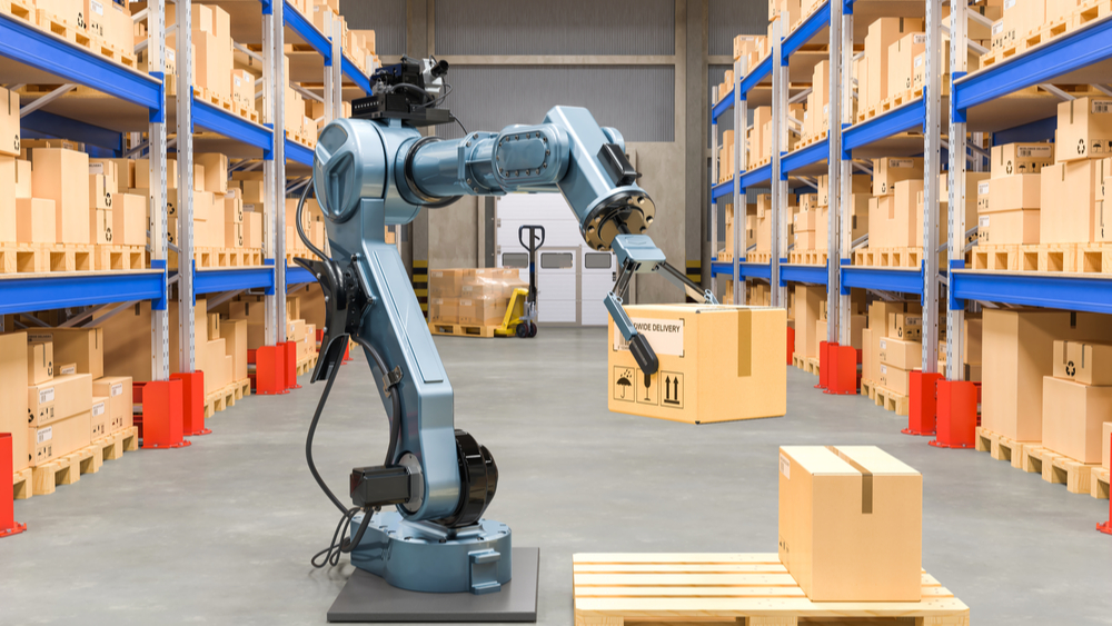 Robotic arm in smart warehouse