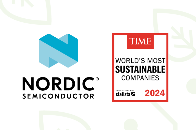 nordic semiconductor recognised by TIME magazine as one of the world's most sustainable companies 2024