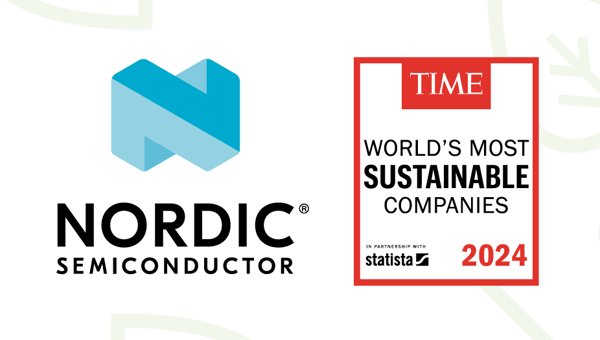 nordic semiconductor recognised by TIME magazine as one of the world's most sustainable companies 2024